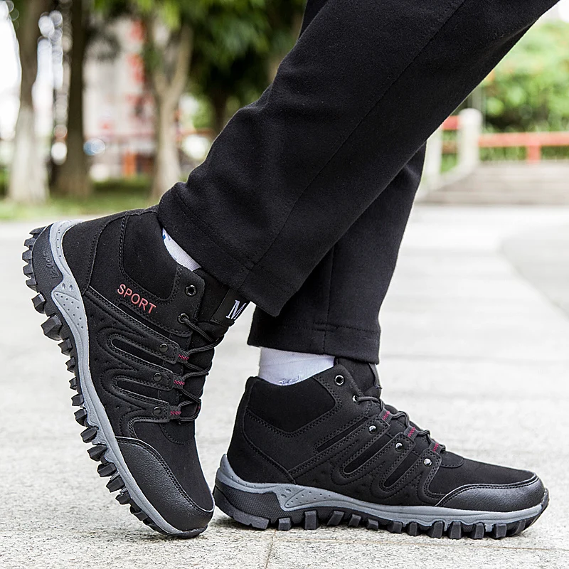 Уличные противоскользящие зимние ботинки для мужчин и женщин Водонепроницаемая