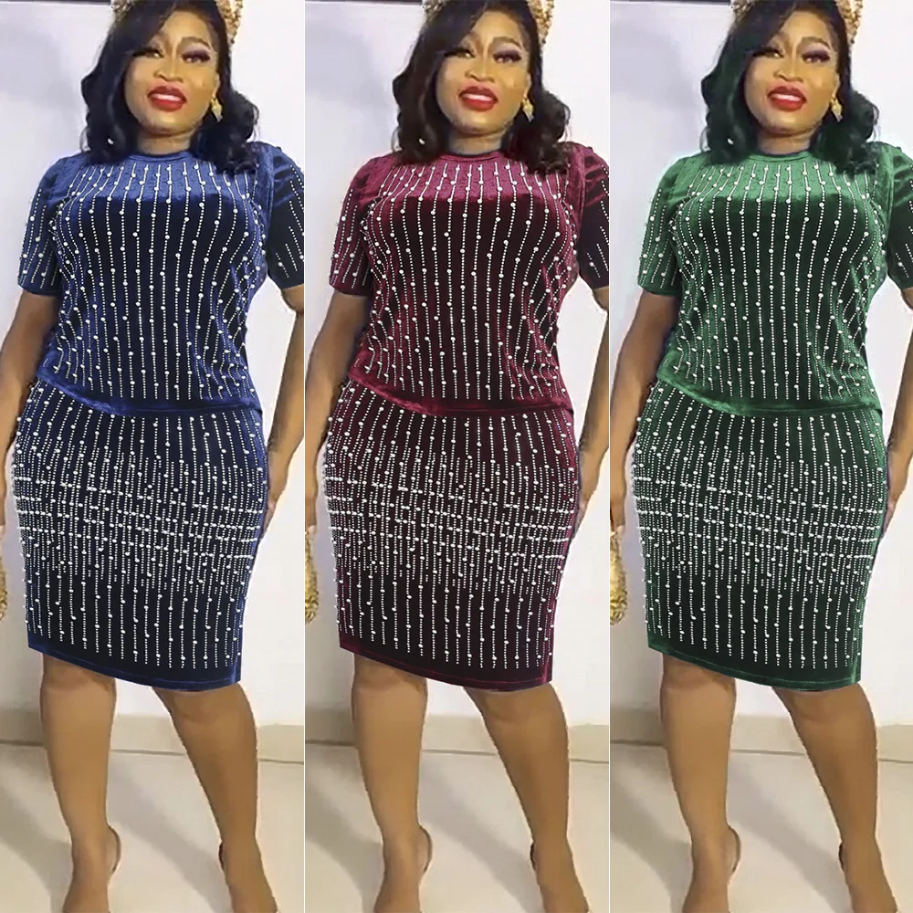 Женская одежда в африканском стиле большого размера костюм из двух частей с