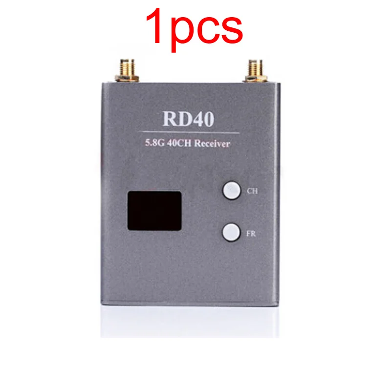 

1PCS 5.8GHZ 48CH RD40 Raceband Dual Diversity Receiver DC 7-24V 280MA 5 Frequency Band Wireless Receiving for RC Drone Toy