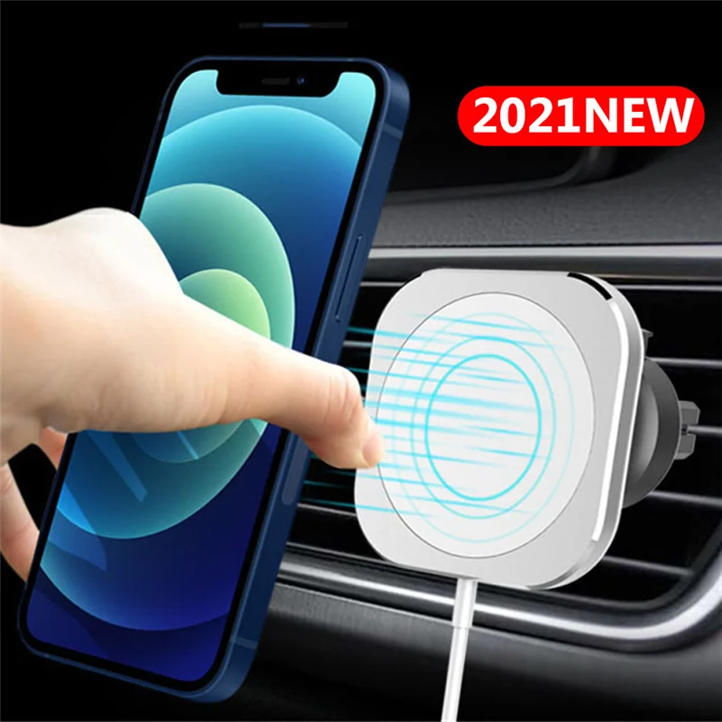 

15W HaloLock Magnetic Fast Wireless Charging For iPhone12 magsafe Car Charger For apple 12 Magsafing Air Vent Mount Phone Holder