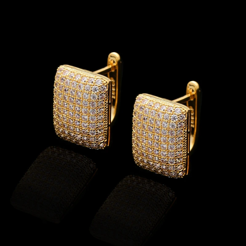 Стразы циркон Кристальные серьги 30 стилей круглые кольца для женщин и мужчин