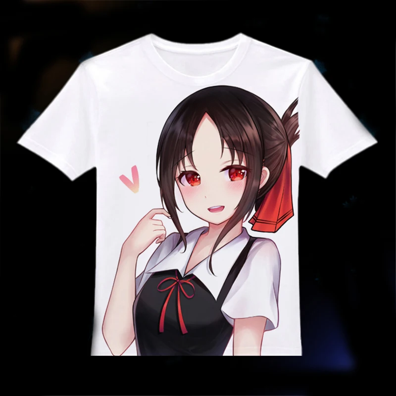 1 шт. аниме мультфильм Кагуя сама: Love Is War футболка с коротким рукавом ежедневный