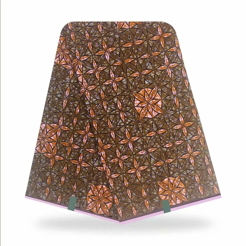 

Latest Wax 100% Cotton African Fabric 2021 High Quality Embroidery Printing Ankara Batik Fabrics 6 Yards/piece Wax-H0128