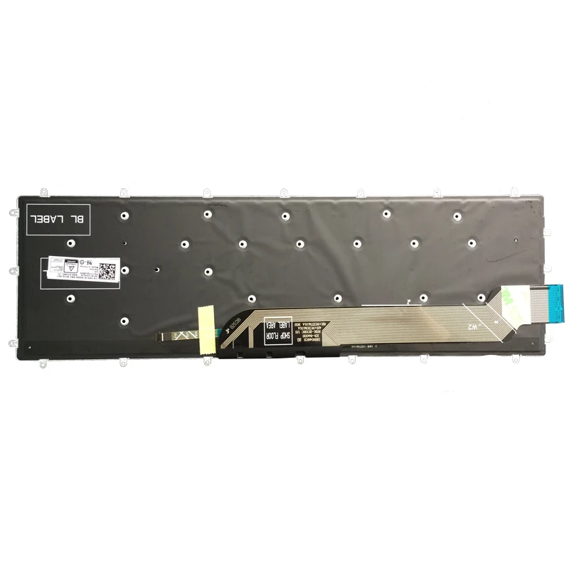 

NEW Russian Backlit Laptop Keyboard for DELL INSPIRON 15 5565 5567 with Palmrest Upper Cover Gray Frame Keyboard