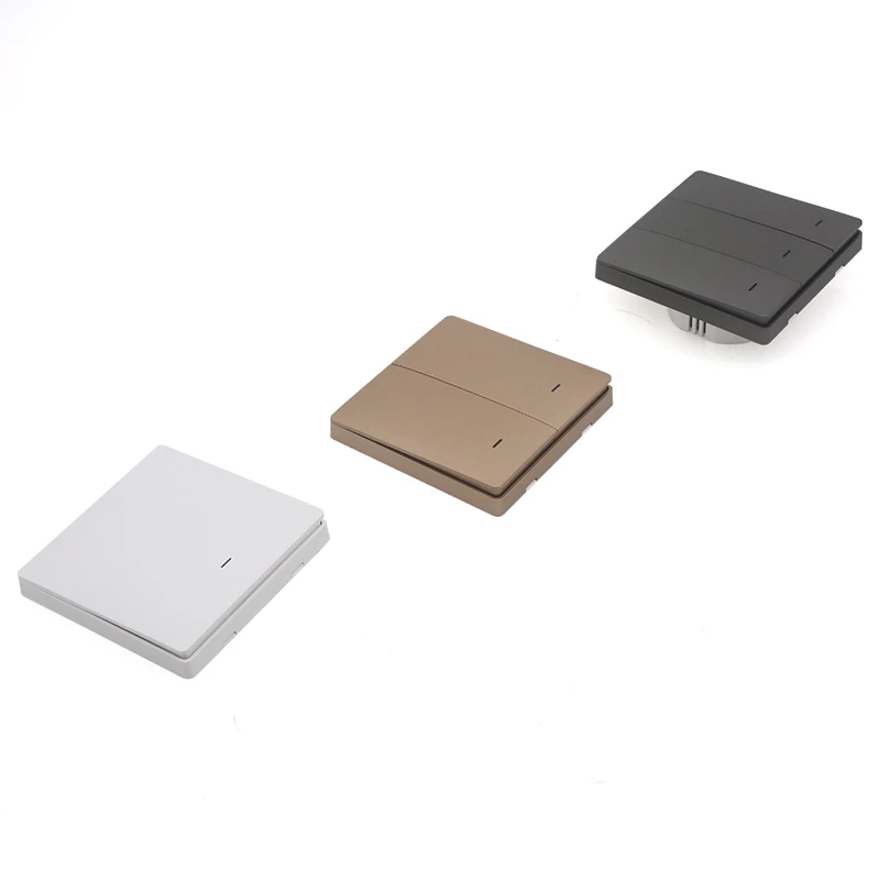 (Без нейтрального) Wi-Fi + RF433 Кнопка освещения настенный выключатель 3-цветный синий