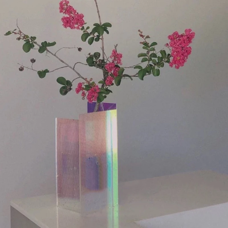 

Modern Minimalist Style Vase Living Room Acrylic Flower Ornaments Nordic Home Soft Decorations Hot