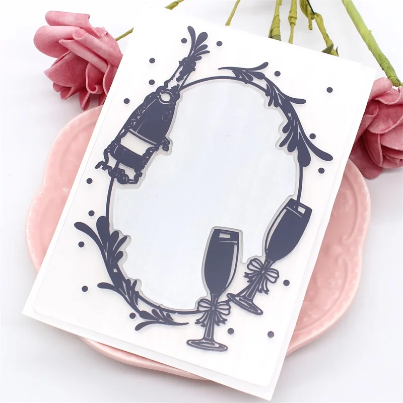 YPP ремесло красное Вино стекла резки штампа и тиснением набор папок DIY