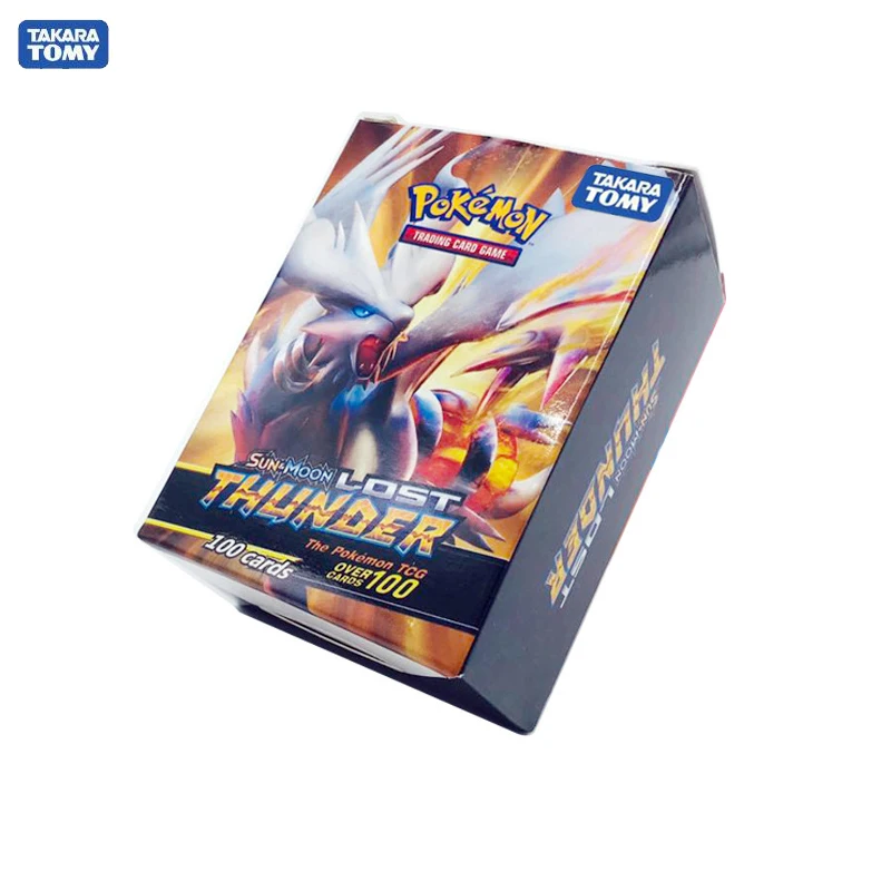 Tomy Pokemon 100 шт GX EX Мега Крышка флэш-карта 3D версия Lost Thunder карта Коллекционные детские игрушки подарки