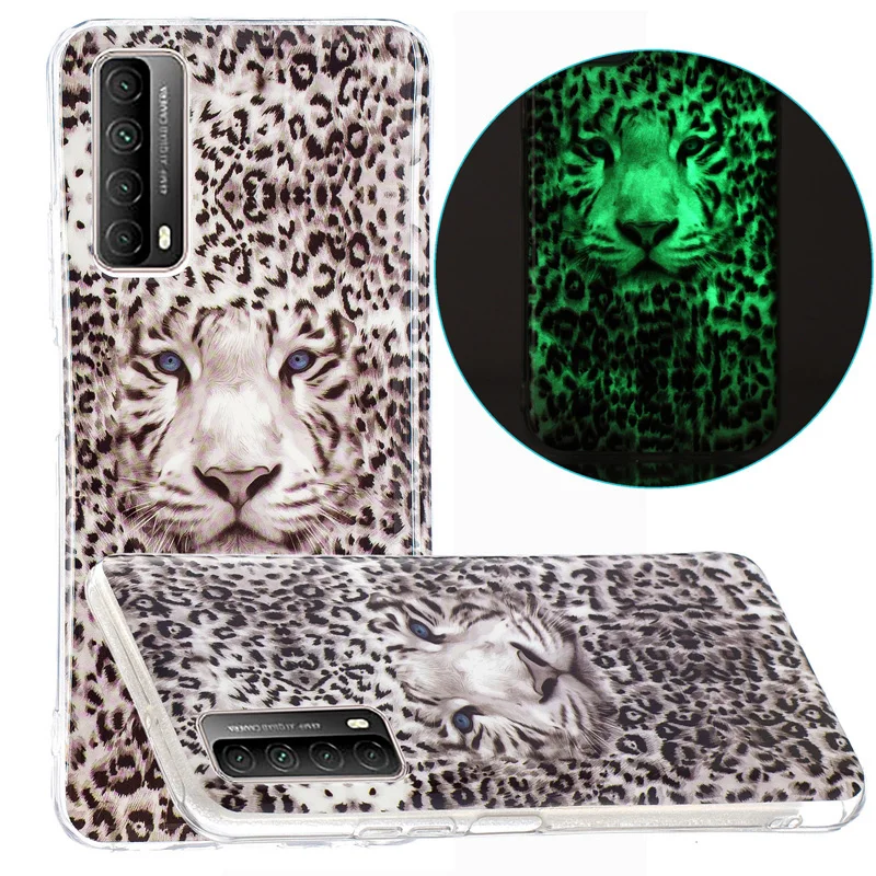 

Luxury Glow in Dark Luminous Phone Case IMD Soft TPU Silicone Back Cover for Huawei P Smart 2021 Y5P Y6P 2020 P30 Pro P40 Lite E