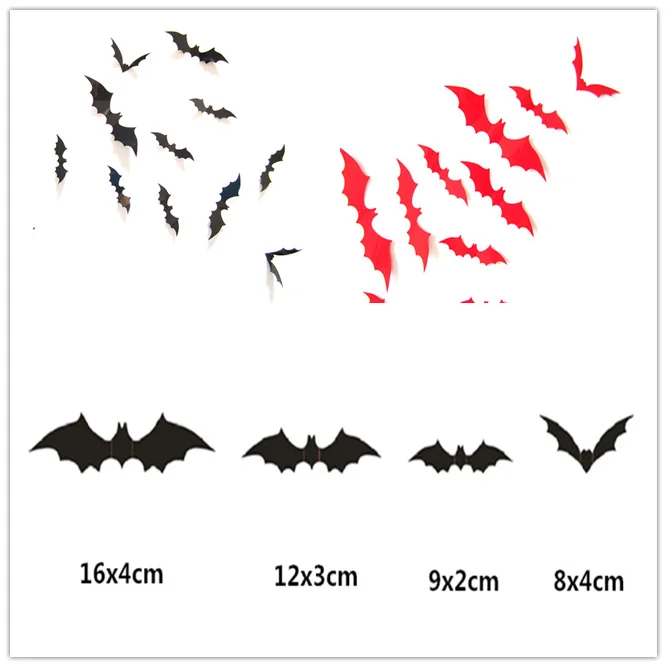

Настенные 3D наклейки в виде летучей мыши 1200 шт., Декор для дома, фестиваля, вечеринки, детской комнаты, гостиной, настенные Стикеры, украшения...