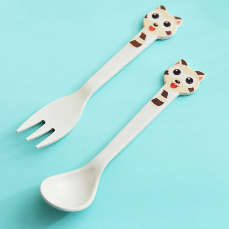 5 шт./компл. детская посуда для тренировок Детская милая кормления енота с чашей