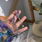 Длинные висячие серьги-бабочки серебряного цвета 2021, Модные подвесные женские серьги, ювелирные изделия, подарки для девочек, Подвесные серьги