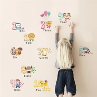 children early education alphabet wall stickers for kids rooms home decor cartoon animals wall decalst diy digital wall stickers