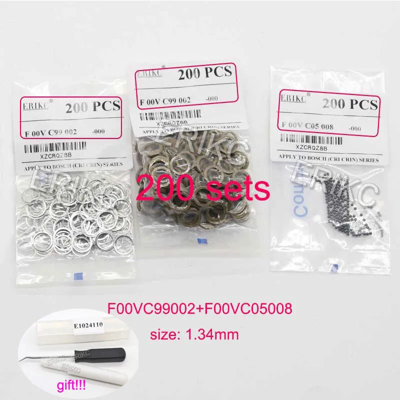 ERIKC 200 шт. комплект для ремонта топливных форсунок оптом F00vc99002 F00vc05001 F00vc05009 F00vc05008