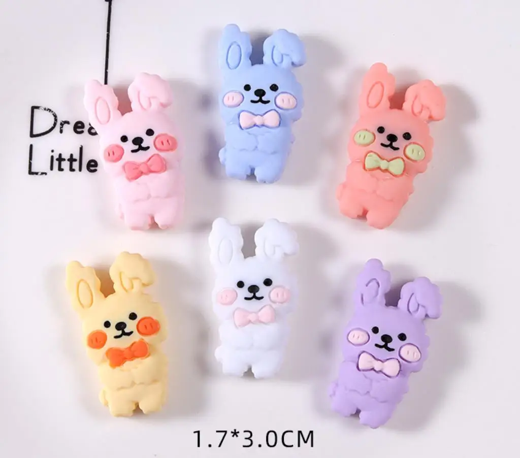 

Kawaii Cartoon Rabbit Strawberry Resin Flatback Cabochon DIY Scrapbooking Decorative Craft Making Headgear Accessories