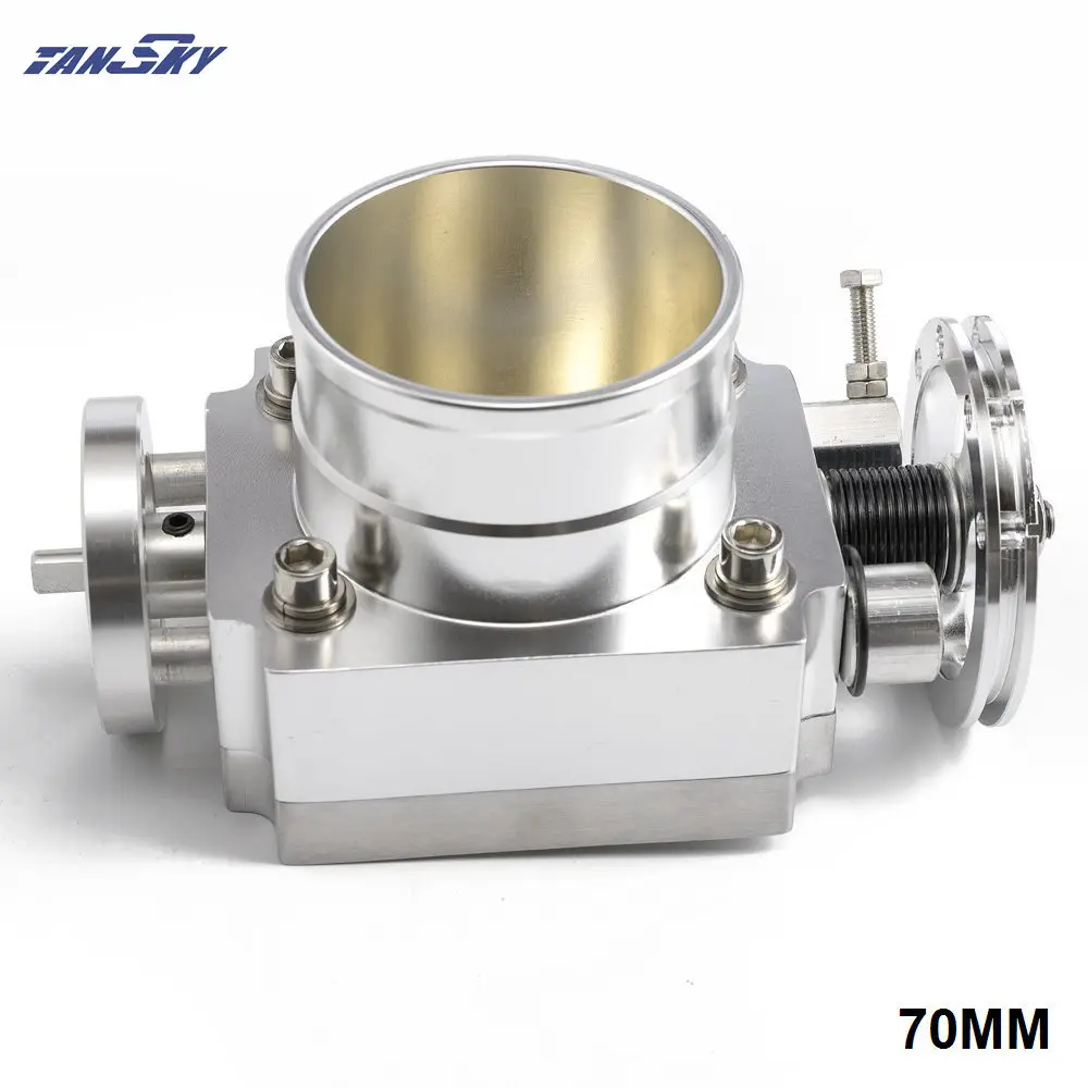 Серебряный 70 мм Корпус дроссельной заслонки производительность впускной