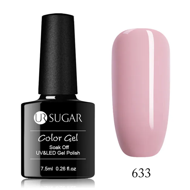 Ur Sugar 1 флакон, 7,5 мл, замачиваемый цвет, чистый цвет для ногтей, УФ Гель-лак для ногтей, замачиваемый УФ-Гель-лак - Цвет: 633
