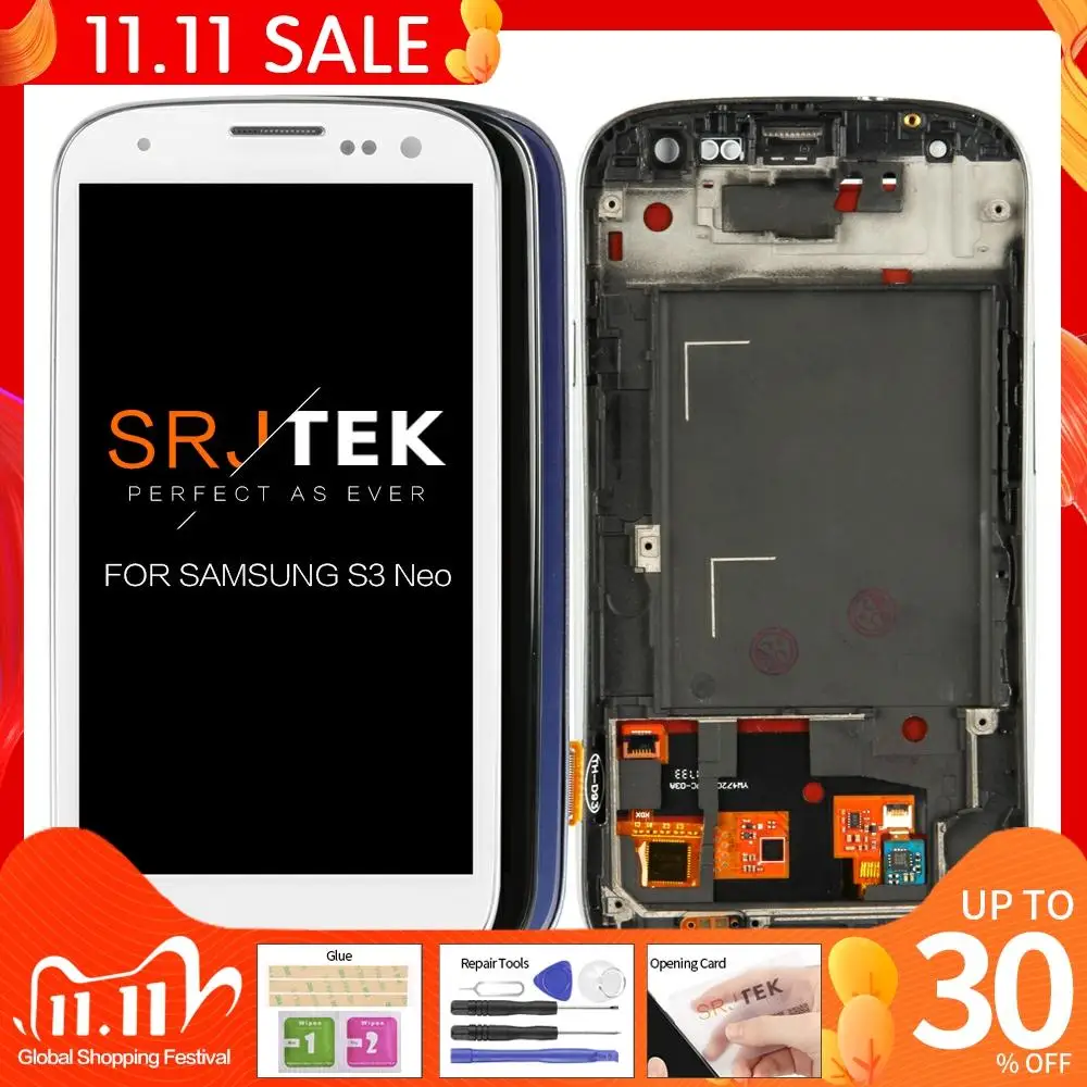 ЖК дисплей для Samsung Galaxy SIII S3 Neo i9301 i9300i i9308i i9301i сенсорный экран дигитайзер стекло