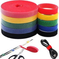 5mroll 1520mm hook and loop self adhesive fastener tape reusable fastening nylon cable tie wire cord straps organizer