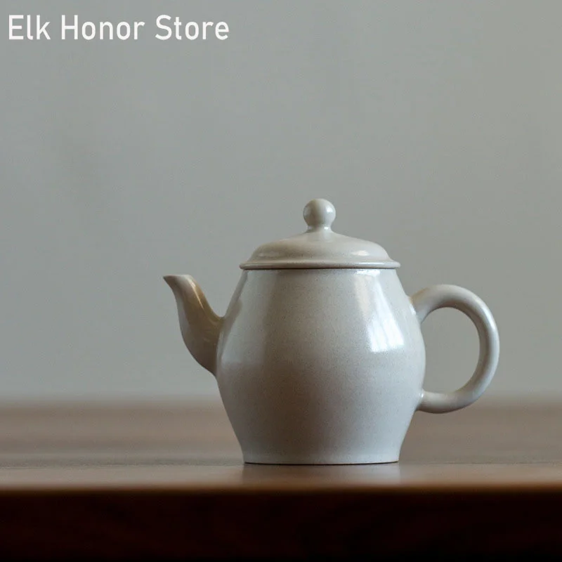 

150ml Plant Ash Ceramic Teapot Handmade Japanese Style Single Pots Household Teakettle Master Pot Kung Fu Tea Pu'er Teaware Gift