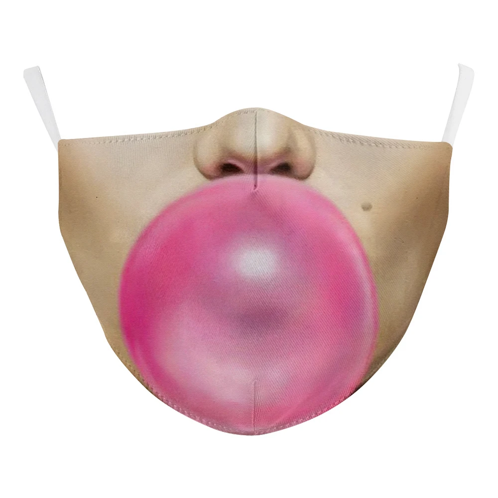 

Adult Face Mask Wolf Printing Reusable Windproof Mouth Masks Fabric Anti Dust Mask Print Mouth-muffle Proof Filter PM2.5 Mask