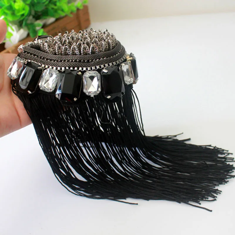 

one piece breastpin tassels shoulder board mark knot Epaulet patch metal patches badges applique patch for clothing DE-2591
