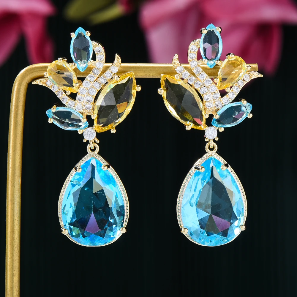 

Kellybola Fashion Gorgeous High Quality Full Cubic Zirconia Pendant Earrings Ladies Wedding Party Daily Anniversary Jewelry