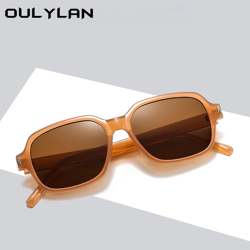 

Oulylan Classic Oval Sunglasses Women Men Retro Small Square Sun Glasses Gradient Shades Black Eyewear UV400 Male Female