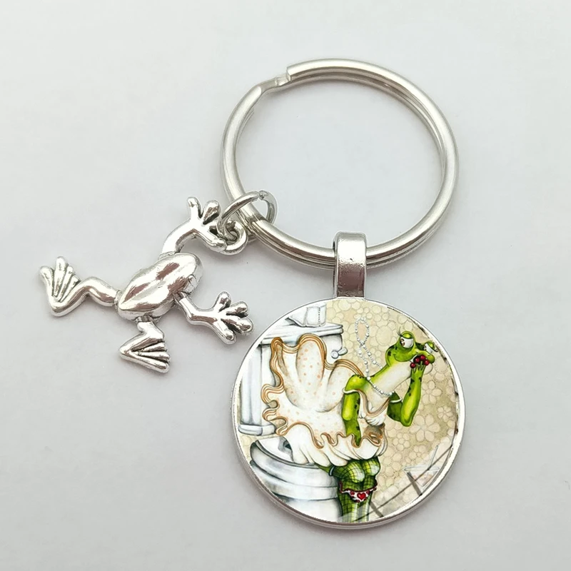 Милая мультяшная лягушка на унитаз стеклянная брошь из кабошона интересная