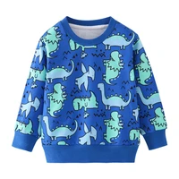funnygame dinosaurs baby sweatshirts long sleeve boys girls clothes for autumn spring children top hot selling animals shirts