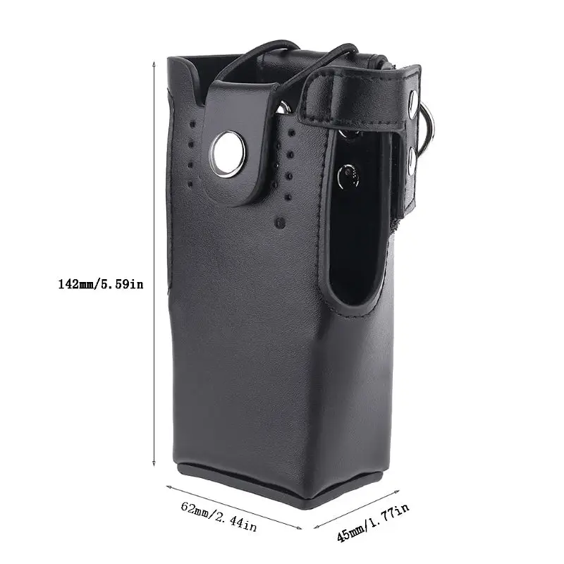 

Leather Case Holder Hard Storage Bag Pouch for Motorola Radio Walkie Talkie GP328/338 PRO5150 HT750 HT1550 GP320