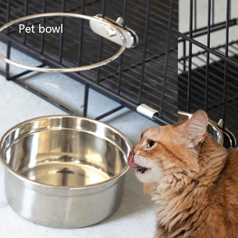 Подвесная миска для кормления воды или еды из нержавеющей стали ящиков клетки