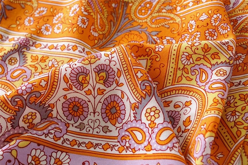 Винтажные шикарные женские оранжевые Боди без рукавов с цветочным принтом в