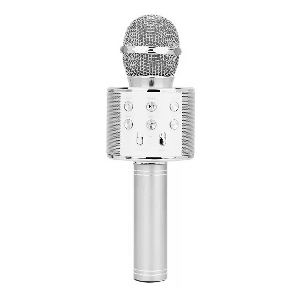 WS 858 bluetooth караоке микрофон беспроводной Профессиональный динамик consender ручной микрофон Радио Студия Запись микрофон