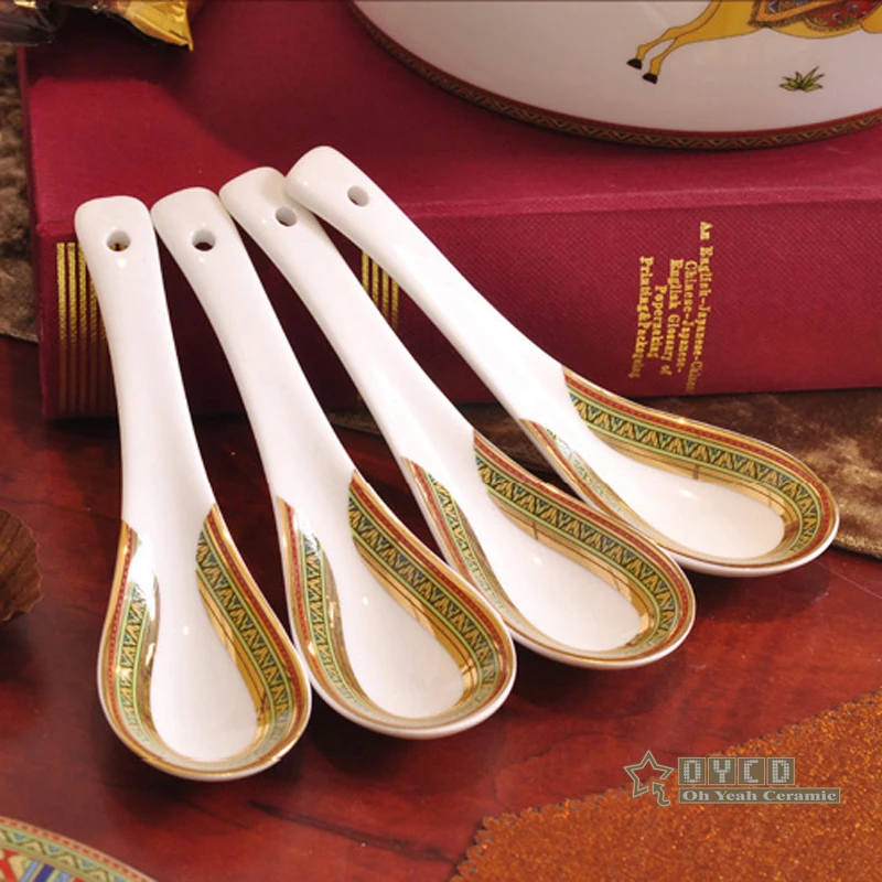 

Gold porcelain tableware group bone porcelain outline 43 tableware group dinner group coffee set wedding gift