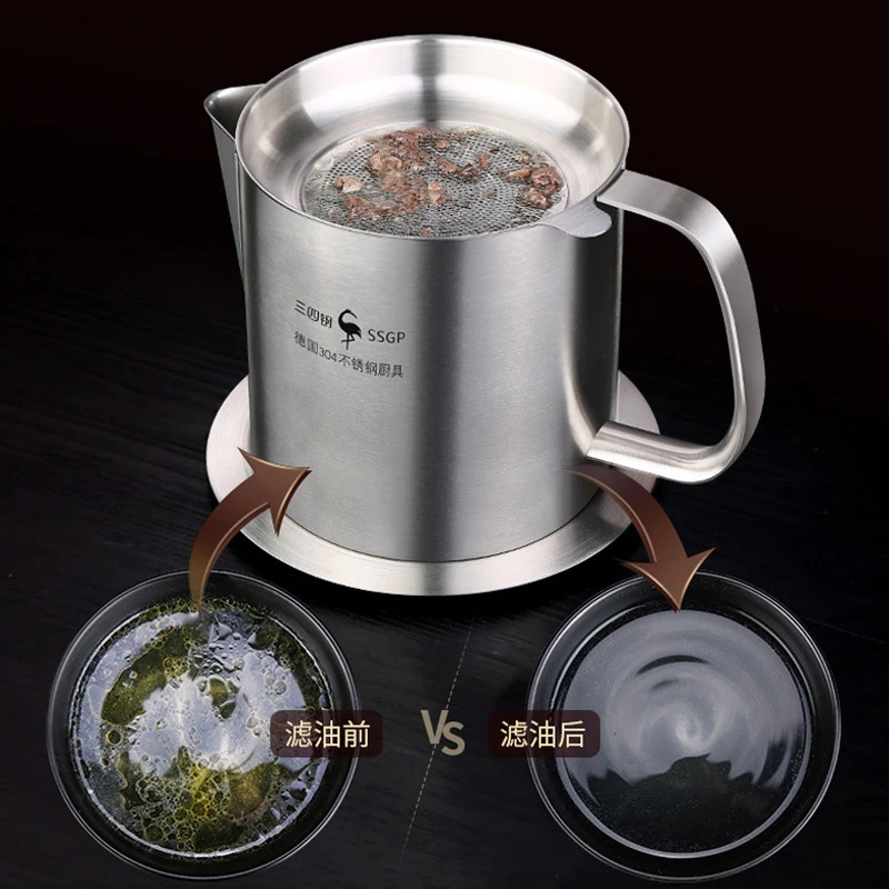 Масляный сепаратор из нержавеющей стали 1100 мл домашний масляный фильтр для масла