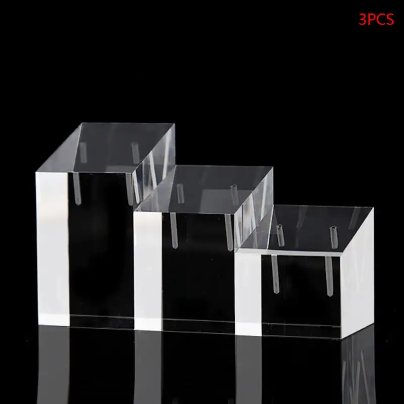 Прозрачный акриловый квадратный держатель для сережек подставка ювелирных