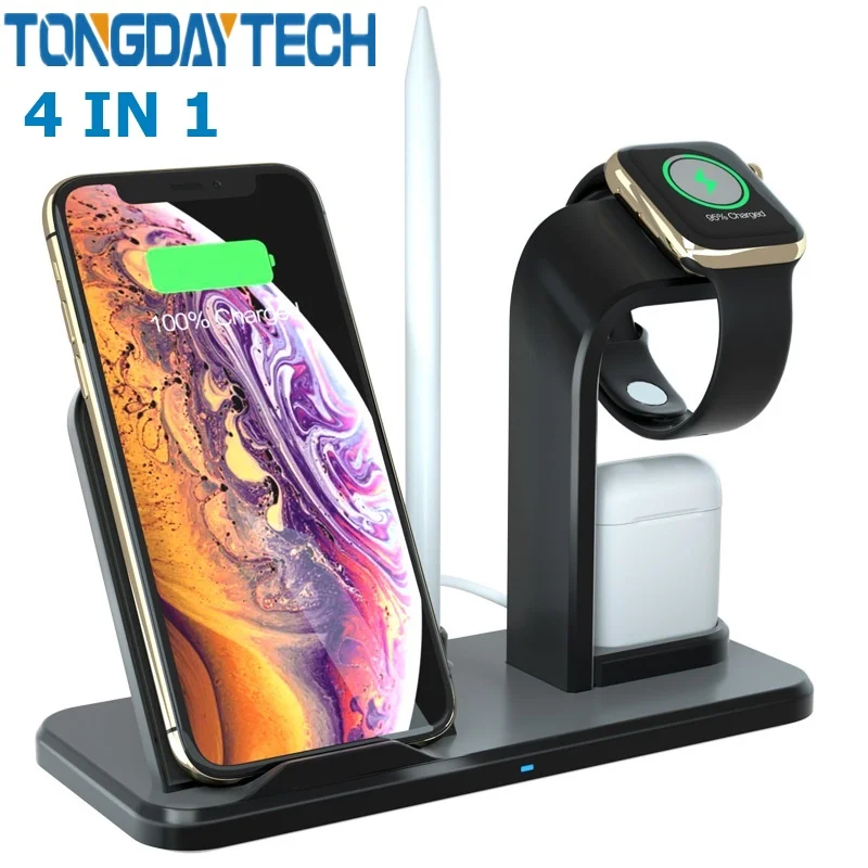Беспроводное зарядное устройство Tongdaytech 10 Вт Qi для Iphone X 8 XR XS 11 Pro Max быстрая