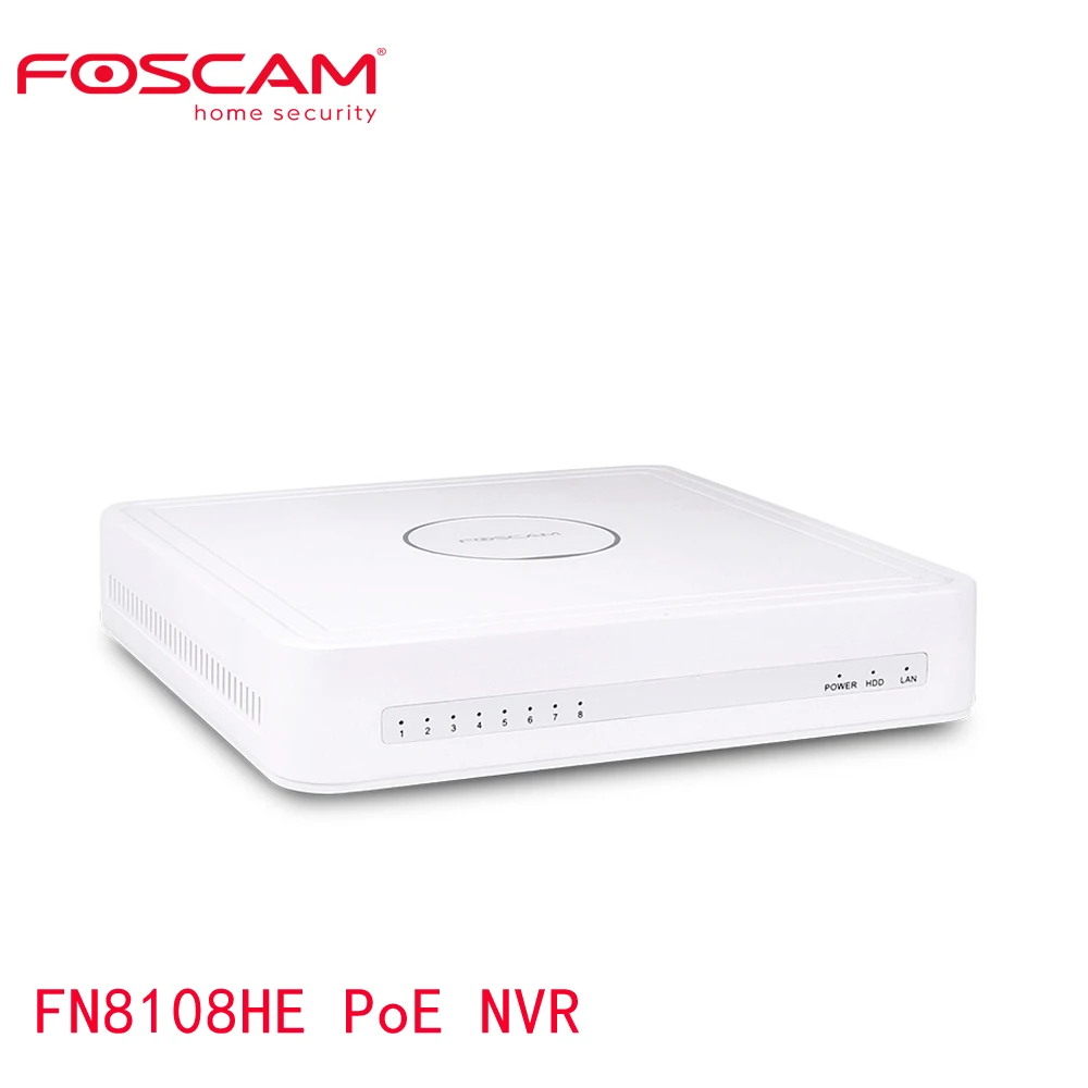 Сетевой видеорегистратор Foscam FN8108HE 8 каналов 5 Мп PoE NVR 24/7 непрерывная