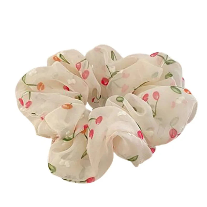 

Sweet Mesh Lady's Large Intestine Ring French Head Rope Female S645-5 # White Cherry