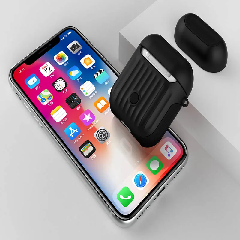 Мини Airpods чехол для Apple противоударный наушников беспроводной Bluetooth коробка Air Pods