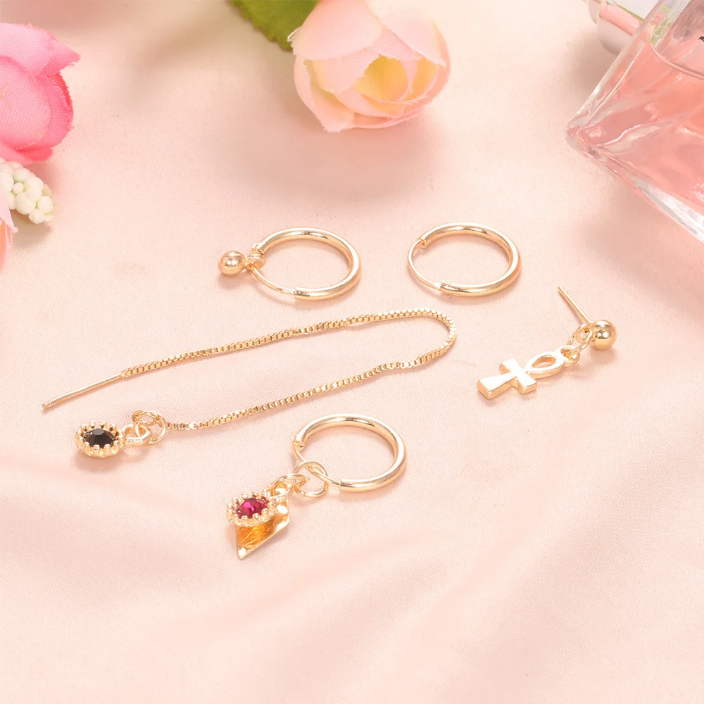 Винтаж крест серьги 2020 зимние женские сапоги Сапоги с красной CZ черное