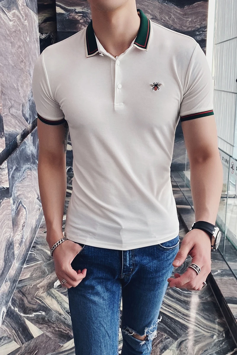 

Men's Short Sleeve POLO Shirt 2021 Summer Casual Slim Lapel Short Sleeve T-shirt High Quality Fashion Men's Clothing POLO Shirt