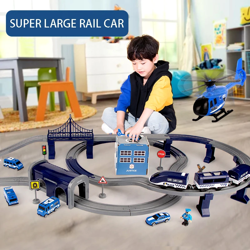 Детская игрушка на электрической железной дороге подарок для ребенка набор
