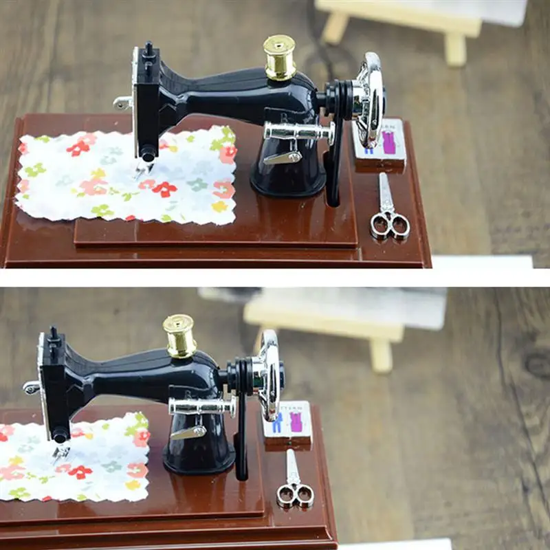 Musical Sewing Machine Music Box Vintage Retro Clockwork Table Desk Decoration Toy Gift for Children | Дом и сад