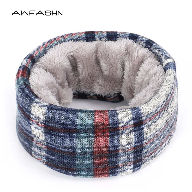 

2019 New Fashion Ladies Winter Knit Scarf Women Plus Velvet Thick Casual Scarves Men Neck Warmer Vintage Ring Scarf Comfortable