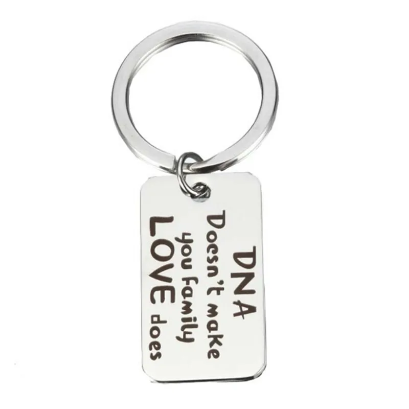 ДНК не делает Семья любовь брелок принятия персонализированный держатель ключа