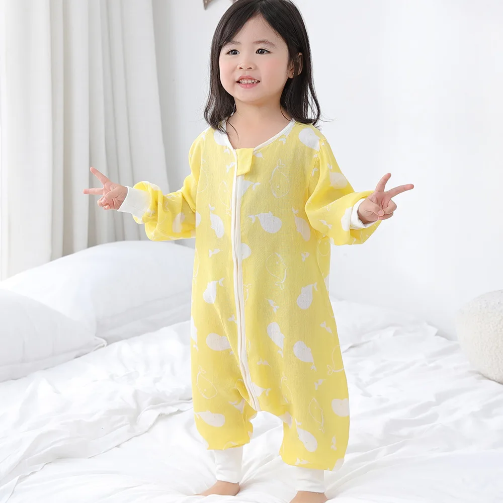 

Children Zipper Fashion Star Sleep Sack Kids Summer Cool Thin Split Leg Sleeping Bag With Feet Onsies Pajamas Unicorn Costume