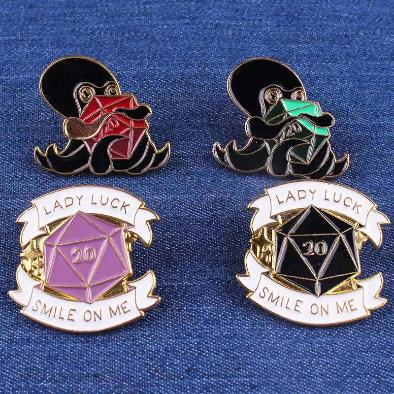 Значок подземелье и Драконы D20 булавка с 20 сторон броши значки для игры в кости