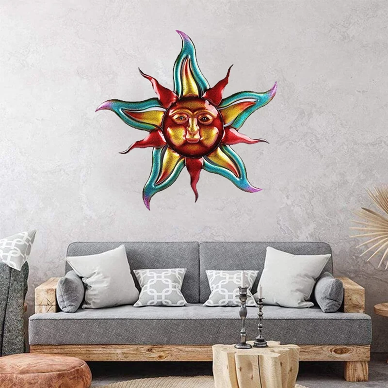 

Настенная Подвеска для дома, искусственное украшение от солнца, подвесной фон для гостиной, дивана, настенное украшение для крыльца